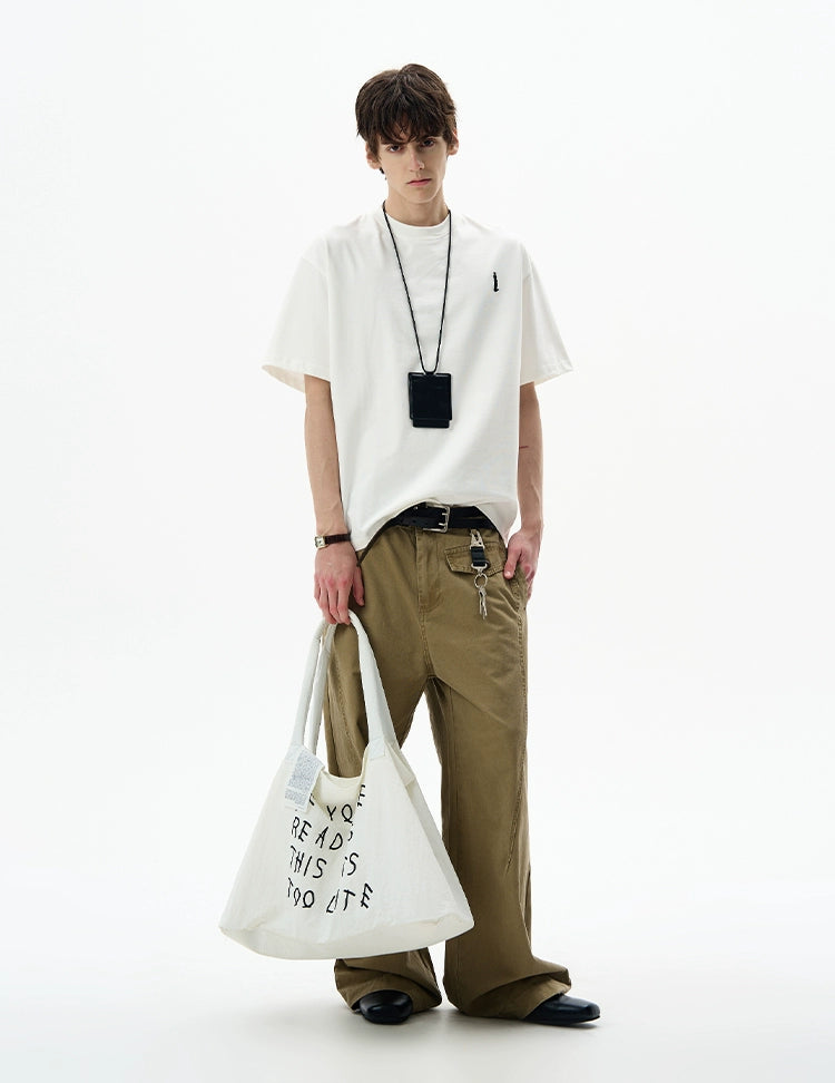 Simple Luxury Embroidery "i" Tee