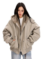 Carved Hooded Fleece Jacket
