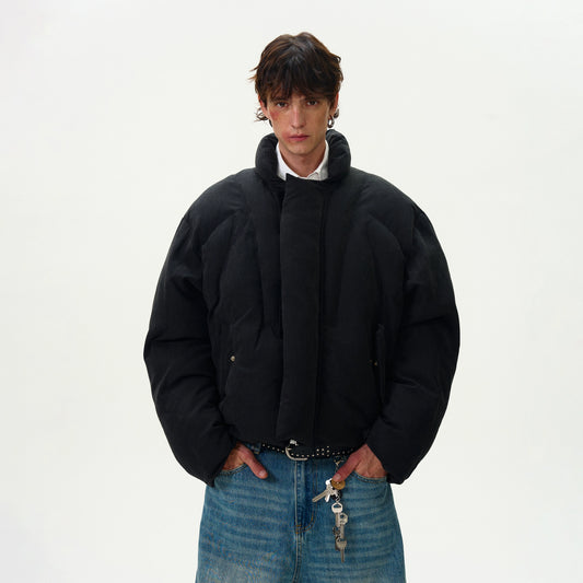 Puffer Cotton Padded Stand Up Collar Jacket