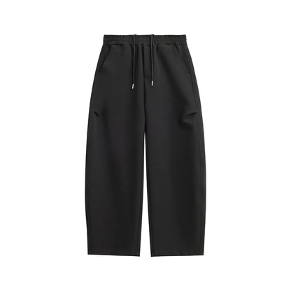 Basic Drawstring Straight Leg Loose Pants