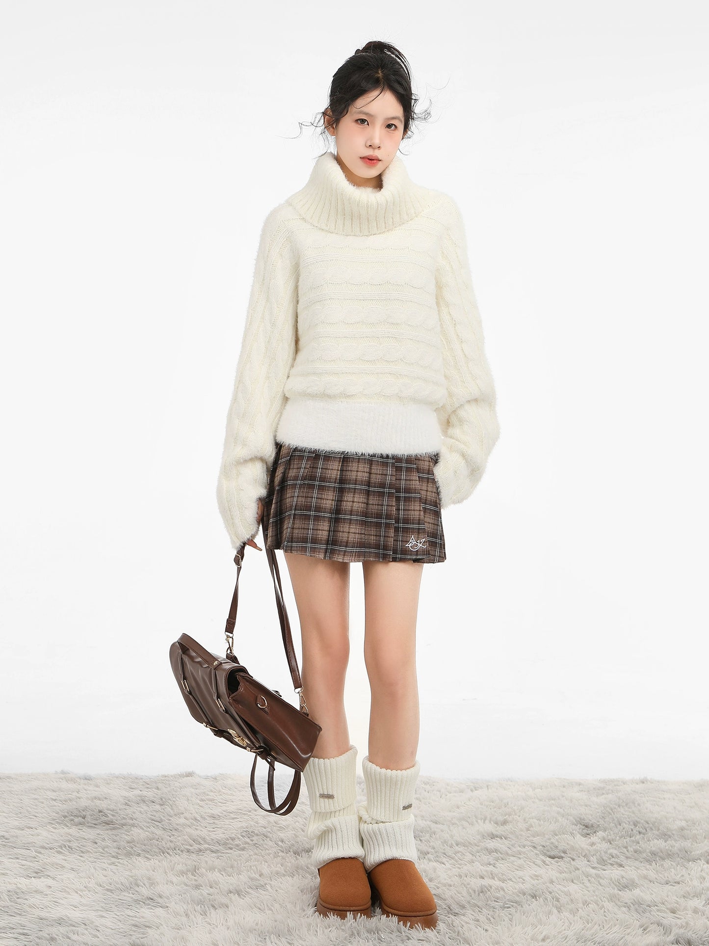 Velvet High Neck Sweater