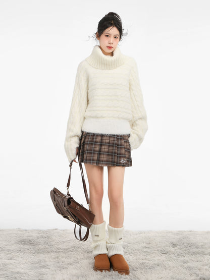 Velvet High Neck Sweater