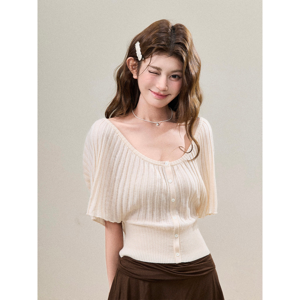 Crew Knitted Short-Sleeved Top