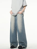 Reversed Wide-Leg Jeans