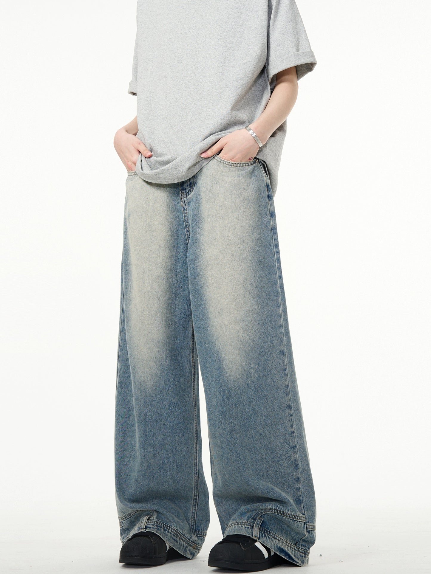 You Wear Your Pants Backwards Wide-leg Jeans
