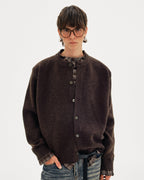 Old Money Spliced Plaid Cardigan