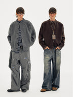 Old Money Spliced Plaid Cardigan