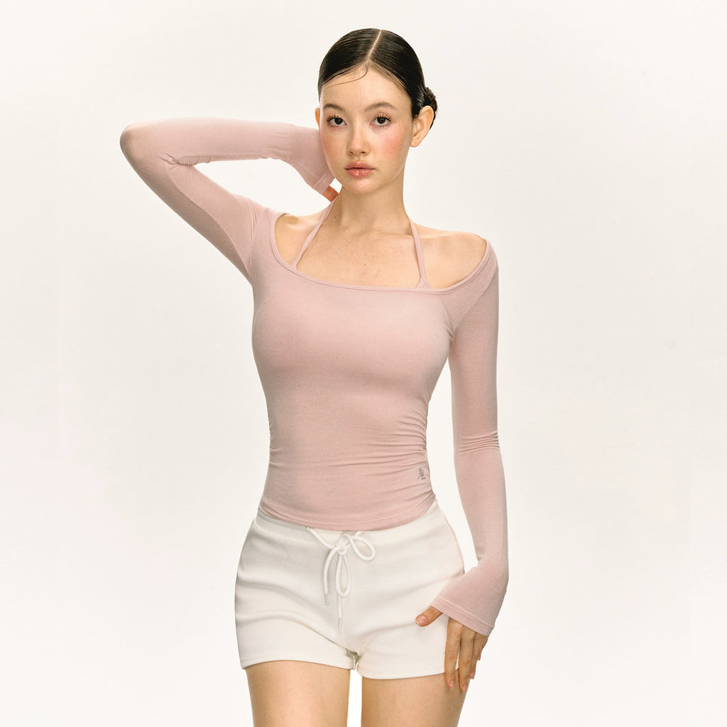 Two Long Sleeve Slim Fit Crop Top
