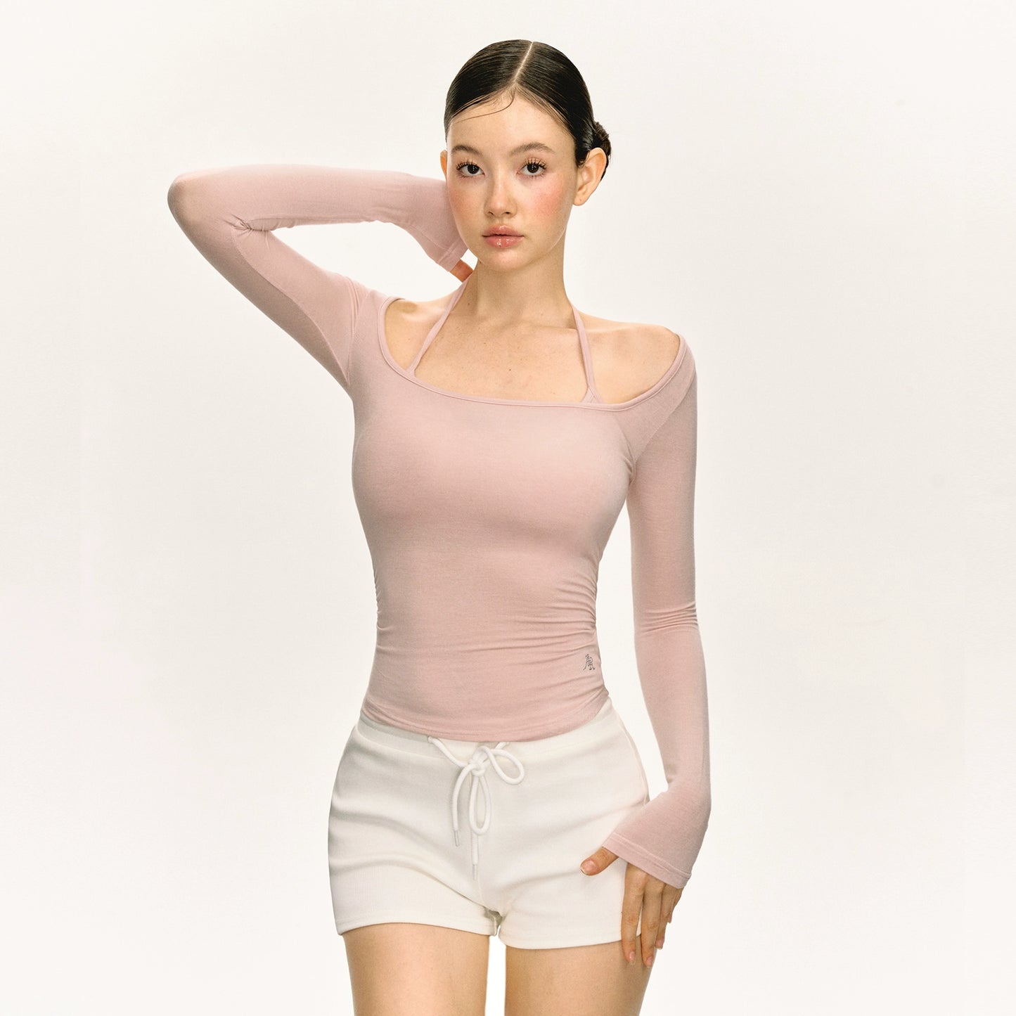 Two Long Sleeve Slim Fit Crop Top