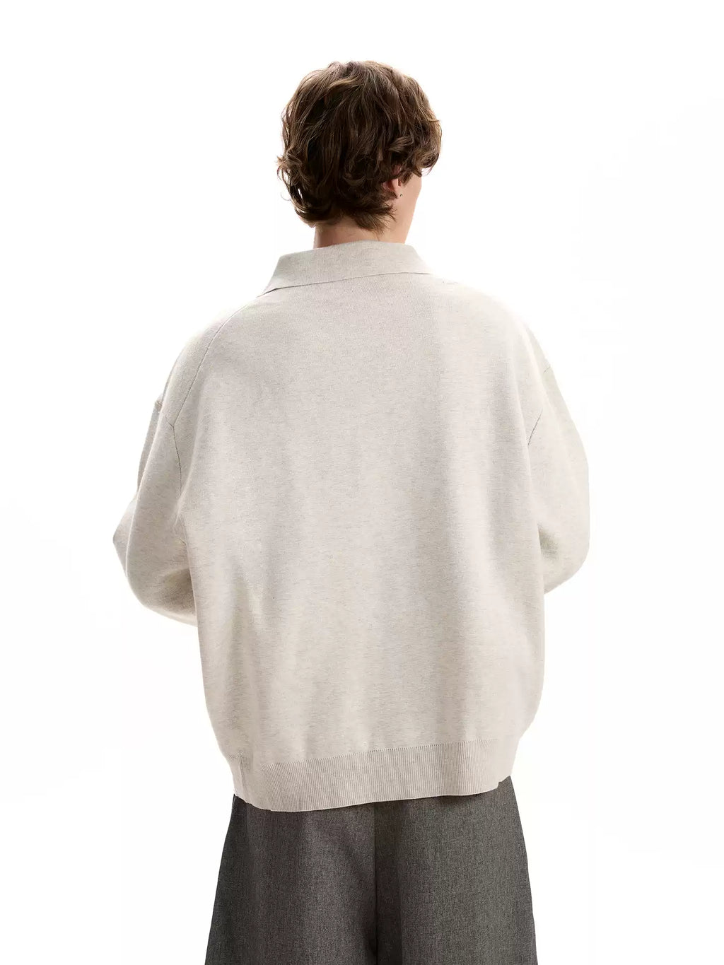 Polo Collar Knit Sweater