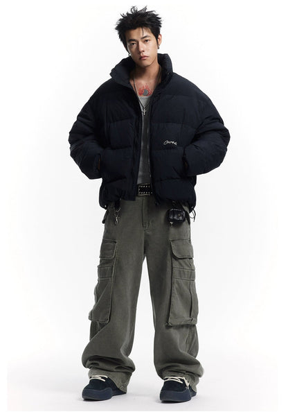 CoosRetro Embroidery Puffer Jacket
