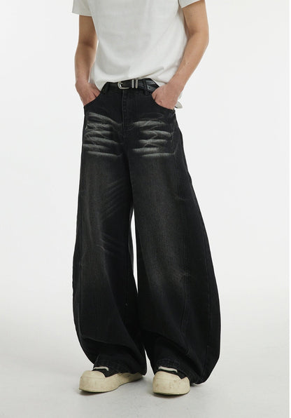Casual Washed Wide-Leg Versatile Jeans