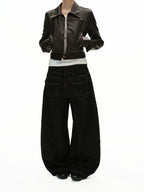 Niche Reverse Two Bag Black Jeans