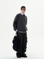 Casual Crew Neck Cable-Knit Sweater