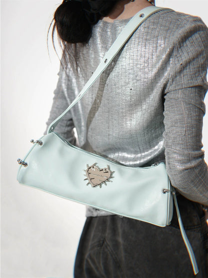 Heart of Thorns Armpit Baguette Crossbody Bag