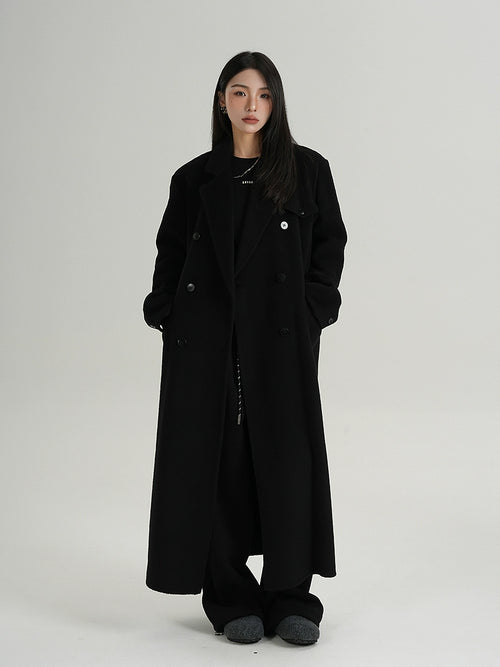 Cashmere Woolen Long Coat