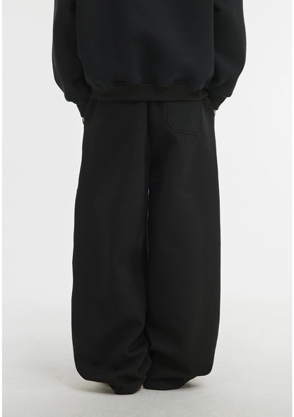 Basic Drawstring Straight Leg Loose Pants