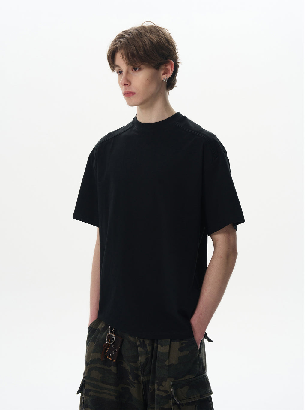 Sorona Cool Fabric Boxy Fit Deconstructed T-shirt