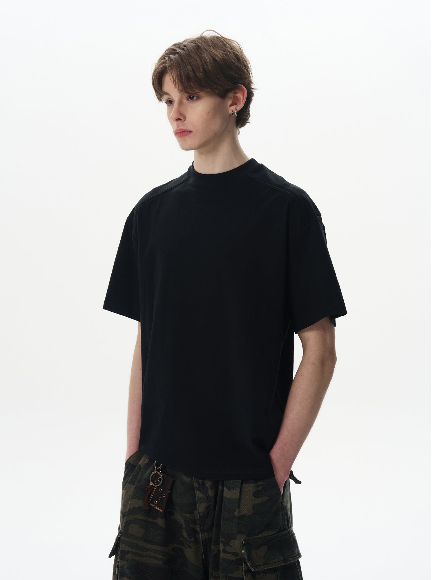 Sorona Cool Fabric Boxy Fit Deconstructed T-shirt