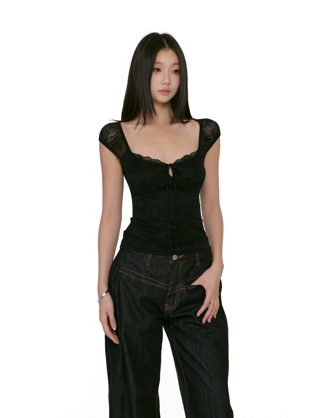 Floral Lace-Back Camisole Top
