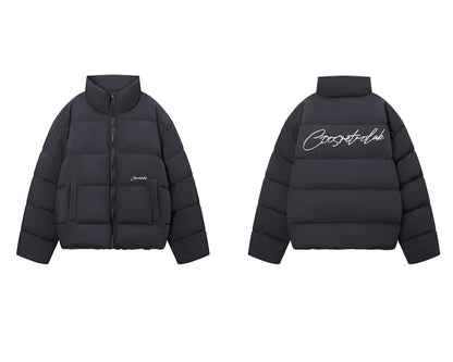 CoosRetro Embroidery Puffer Jacket