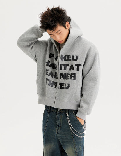 Cardigan Sweatshirt Couple Cleanfit Hooded Long Sleeve Jacket
