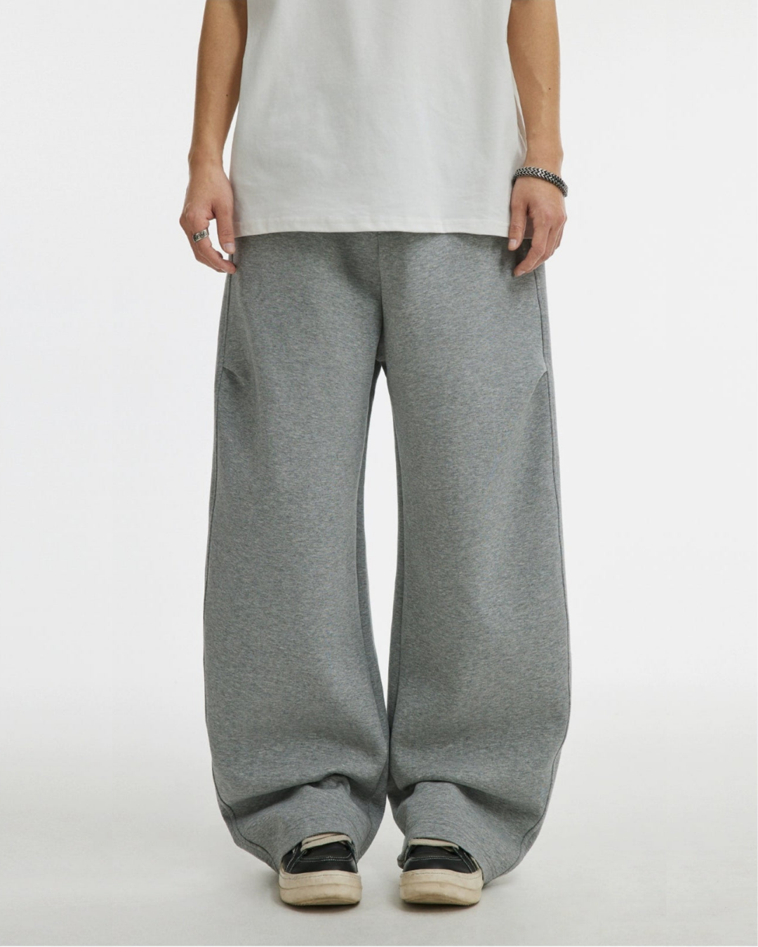 Basic Drawstring Straight Leg Loose Pants