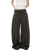Retro Curved Stitching Sweatpants