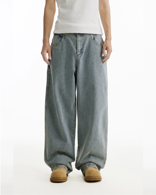 Cleanfit Washed Retro Loose Jeans