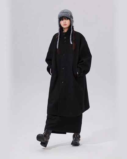 Unisex Heavy Weight 600g Long Woolen Trench Coat