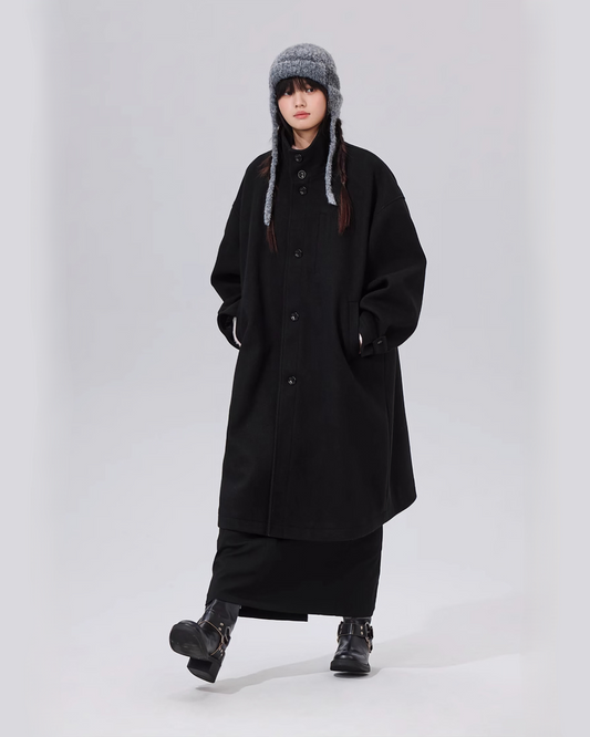 Unisex Heavy Weight 600g Long Woolen Trench Coat
