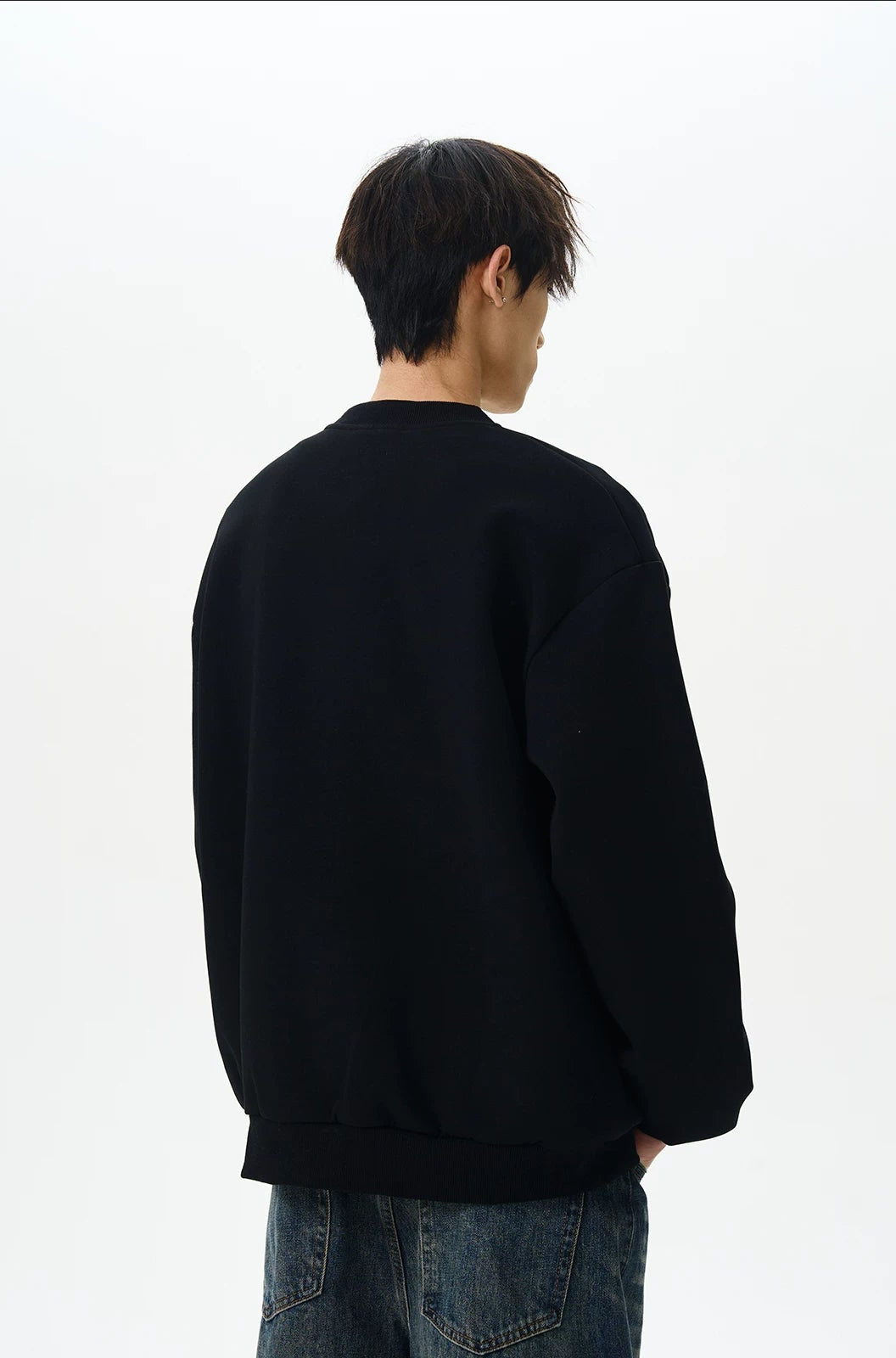 Retro Crew Neck Button Cardigan