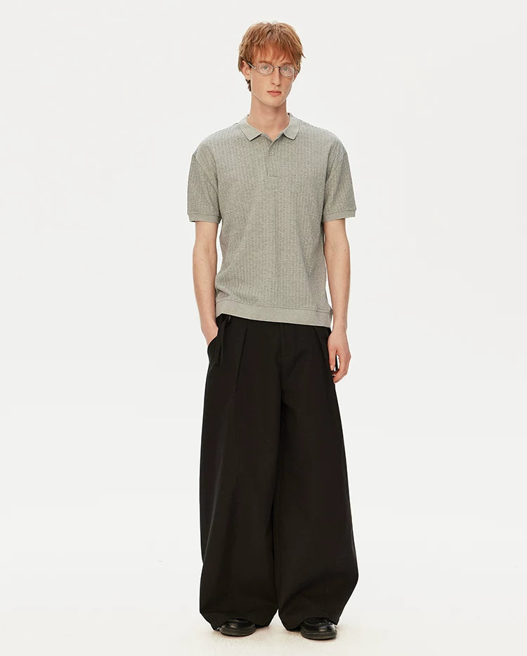 Polo Collar Knit Top