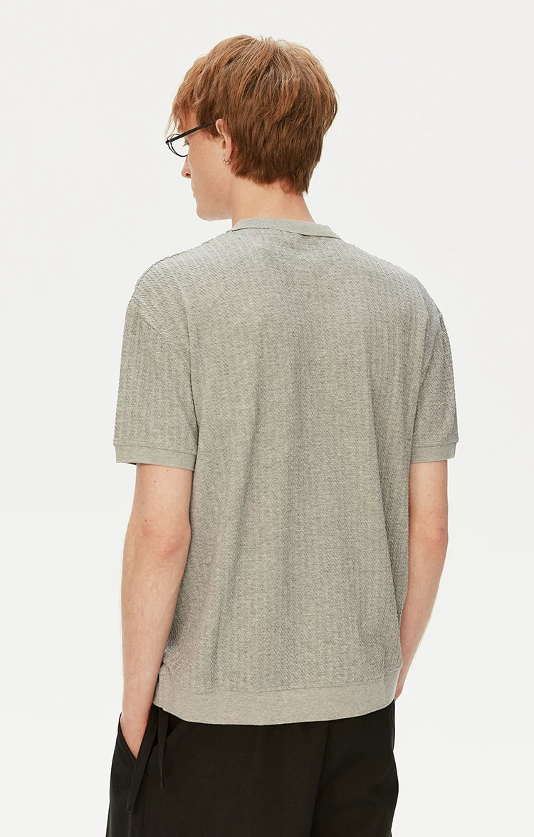 Polo Collar Knit Top