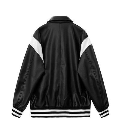 N.31002 Black And White Varsity Jacket