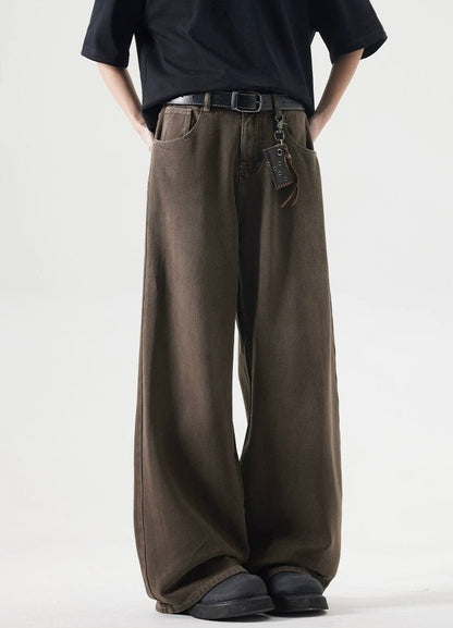 N.22006 Washed Straight Brown Jeans