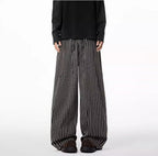 Vertical Striped Slacks Straight-leg Pants