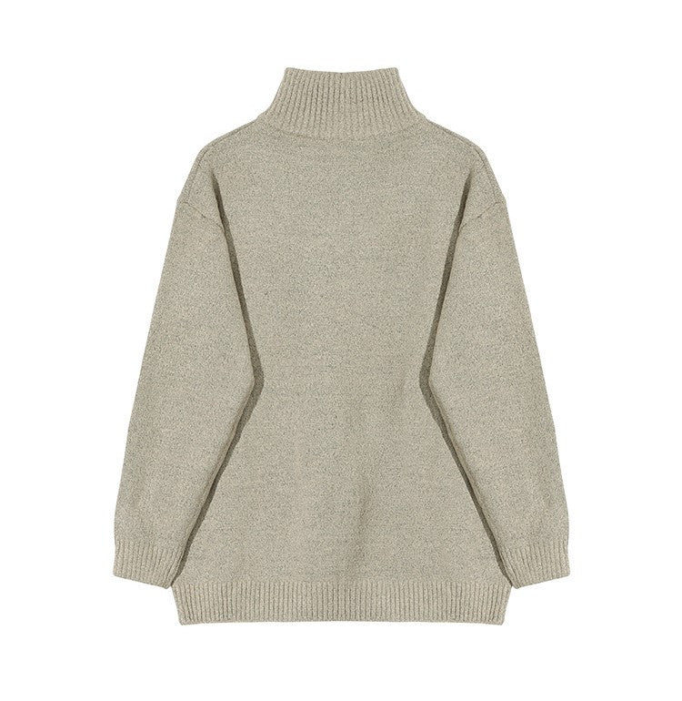 N.14003 Turtle Neck Zipline Sweater