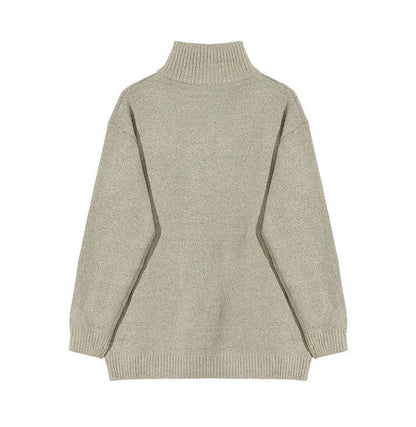 N.14003 Turtle Neck Zipline Sweater