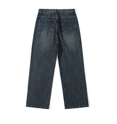 N.22002 Washed Straight Blue Jeans