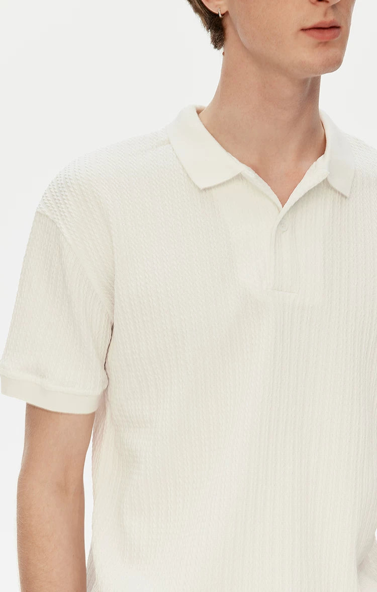 Polo Collar Knit Top