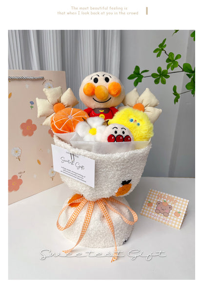 Cartoon crochet flower doll bouquet