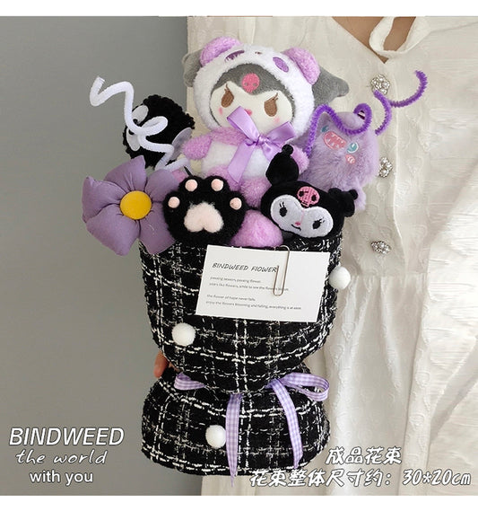 Cartoon crochet flower doll bouquet