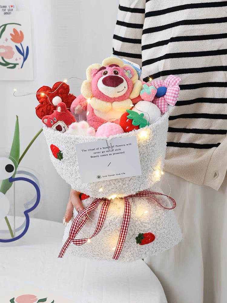 Lotso strawberry bouquet flower doll Valentine gift