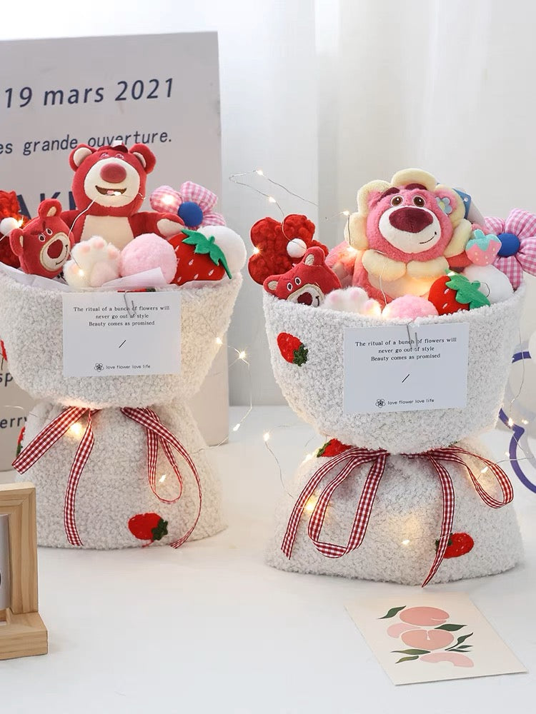 Lotso strawberry bouquet flower doll Valentine gift